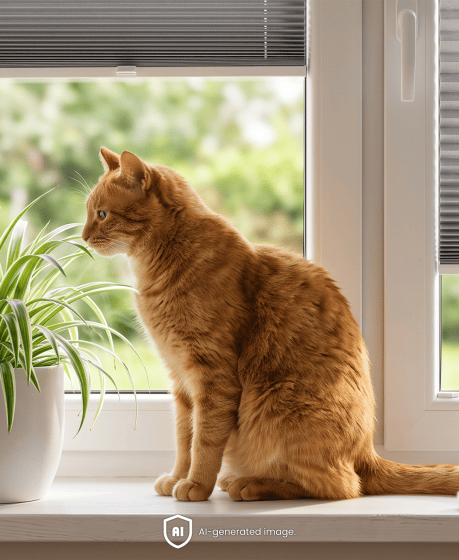 Plantes, chat et fenêtre : comment concilier les besoins de tous autour d’une même fenêtre ?