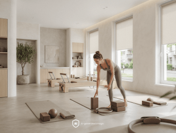 Fenêtres d'un studio de Pilates - comment allier confort, lumière et intimité ?