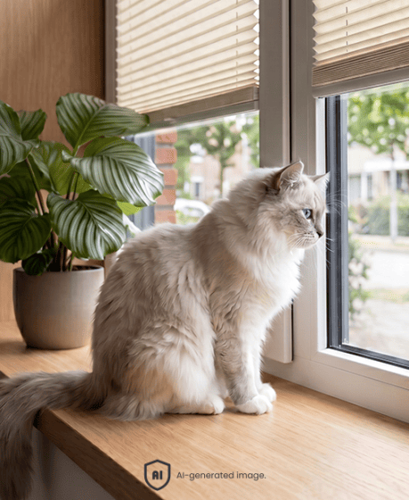Home with pets – which blinds and pleated blinds work best?