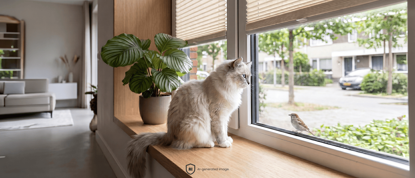 Maison avec des animaux – quels stores et stores plissés conviennent le mieux ?