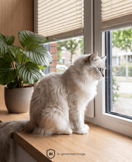 Maison avec des animaux – quels stores et stores plissés conviennent le mieux ?