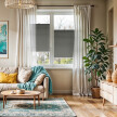 Dark Grey Window Pleated Blind