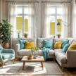 Yellow Window Pleated Blind