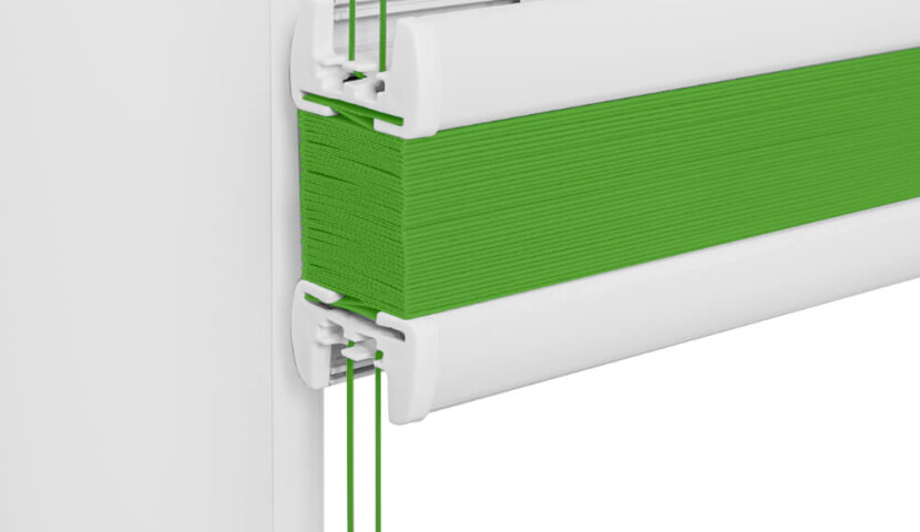 Plissé vert pour fenêtre
