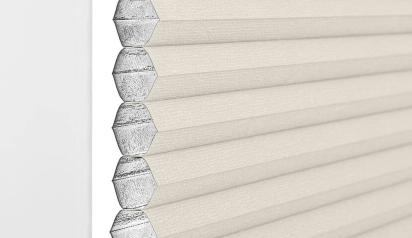 Plissé alvéolaire beige pour fenêtre