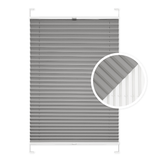 Plissé occultant premium gris cendré