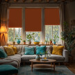 Orange Blackout Roller Blind (Double-Sided)
