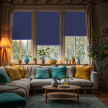 Blue Blackout Roller Blind (Double-Sided)
