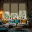 Sand Blackout Roller Blind (Silver Backing)