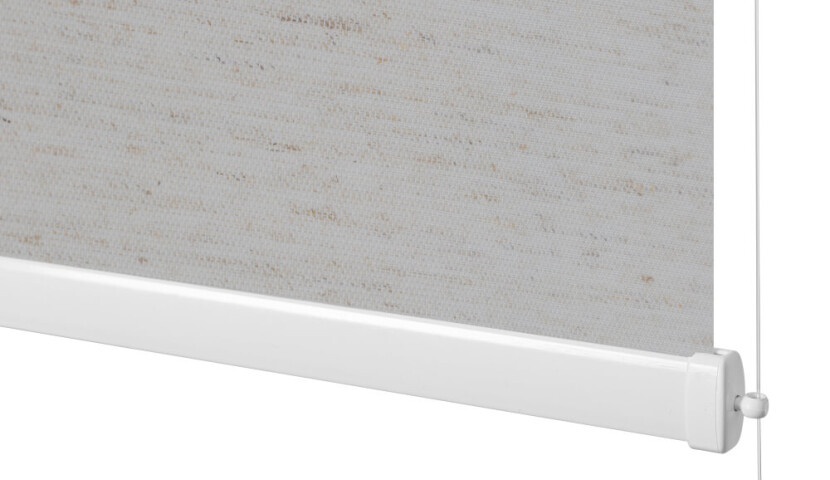 Gray Linen Blackout Roller Blind (Silver Backing)