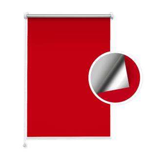 Red Blackout Roller Blind (Silver Backing)