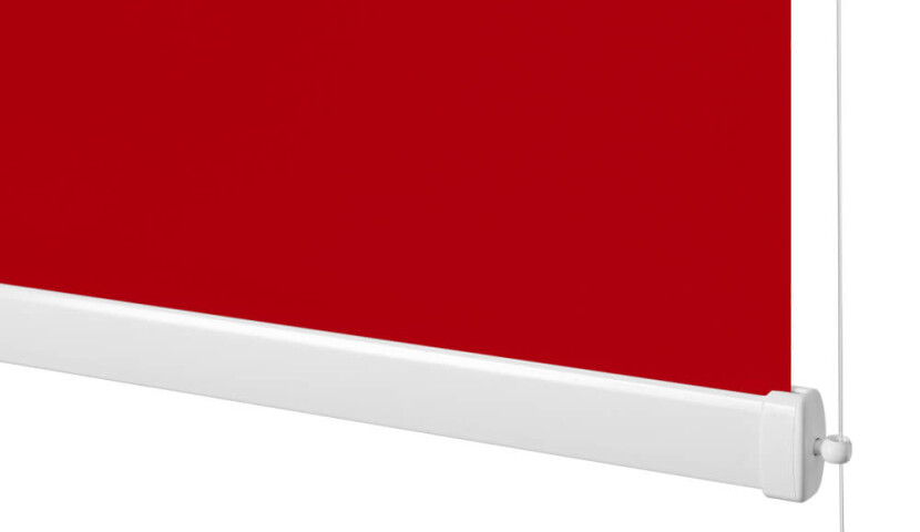 Red Blackout Roller Blind (Silver Backing)