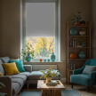 White Blackout Roller Blind (Silver Backing)