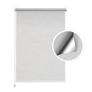 Light Linen Blackout Roller Blind (Silver Backing)