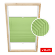 Store plissé pistache pour fenêtres de toit Velux