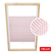 Store plissé rose poudré pour fenêtres de toit Velux