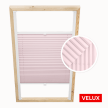 Store plissé rose poudré pour fenêtres de toit Velux