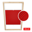 Store plissé rouge pour fenêtres de toit Velux