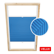 Store plissé bleu pour fenêtres de toit Velux