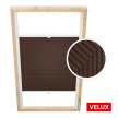 Store plissé chocolat pour fenêtres de toit Velux