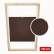 Store plissé chocolat pour fenêtres de toit Velux