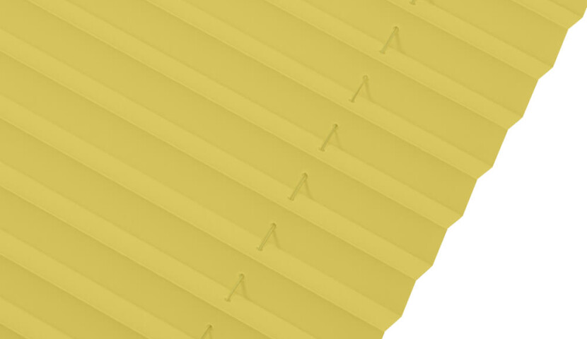 Plissé de Toiture Jaune