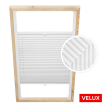 Store plissé blanc pour fenêtres de toit Velux