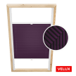 Store plissé bleu myrtille foncé pour fenêtres de toit Velux