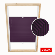 Store plissé bleu myrtille foncé pour fenêtres de toit Velux