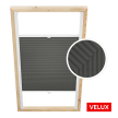 Store plissé anthracite pour fenêtres de toit Velux