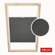 Store plissé anthracite pour fenêtres de toit Velux