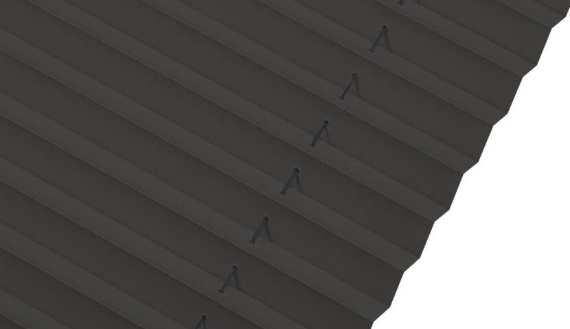 Store plissé anthracite pour fenêtres de toit Velux