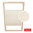 Store plissé ivoire pour fenêtres de toit Velux