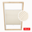 Store plissé ivoire pour fenêtres de toit Velux