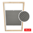 Store plissé gris foncé pour fenêtres de toit Velux