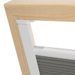 Store plissé gris foncé pour fenêtres de toit Velux