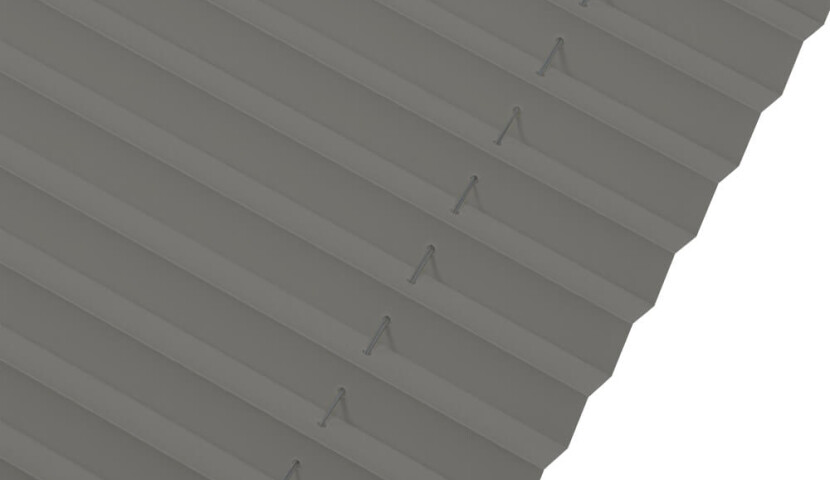 Store plissé gris foncé pour fenêtres de toit Velux