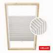 Store plissé gris cendré pour fenêtres de toit Velux