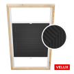 Store plissé noir pour fenêtres de toit Velux