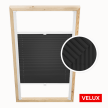 Store plissé noir pour fenêtres de toit Velux