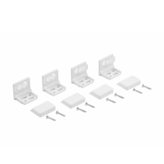 Angled Screw-Mounting Kit for Pleated Blinds – White